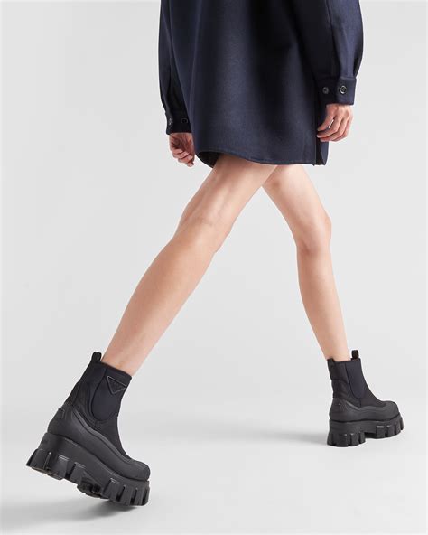 prada boots outfit|prada monolith gabardine boots.